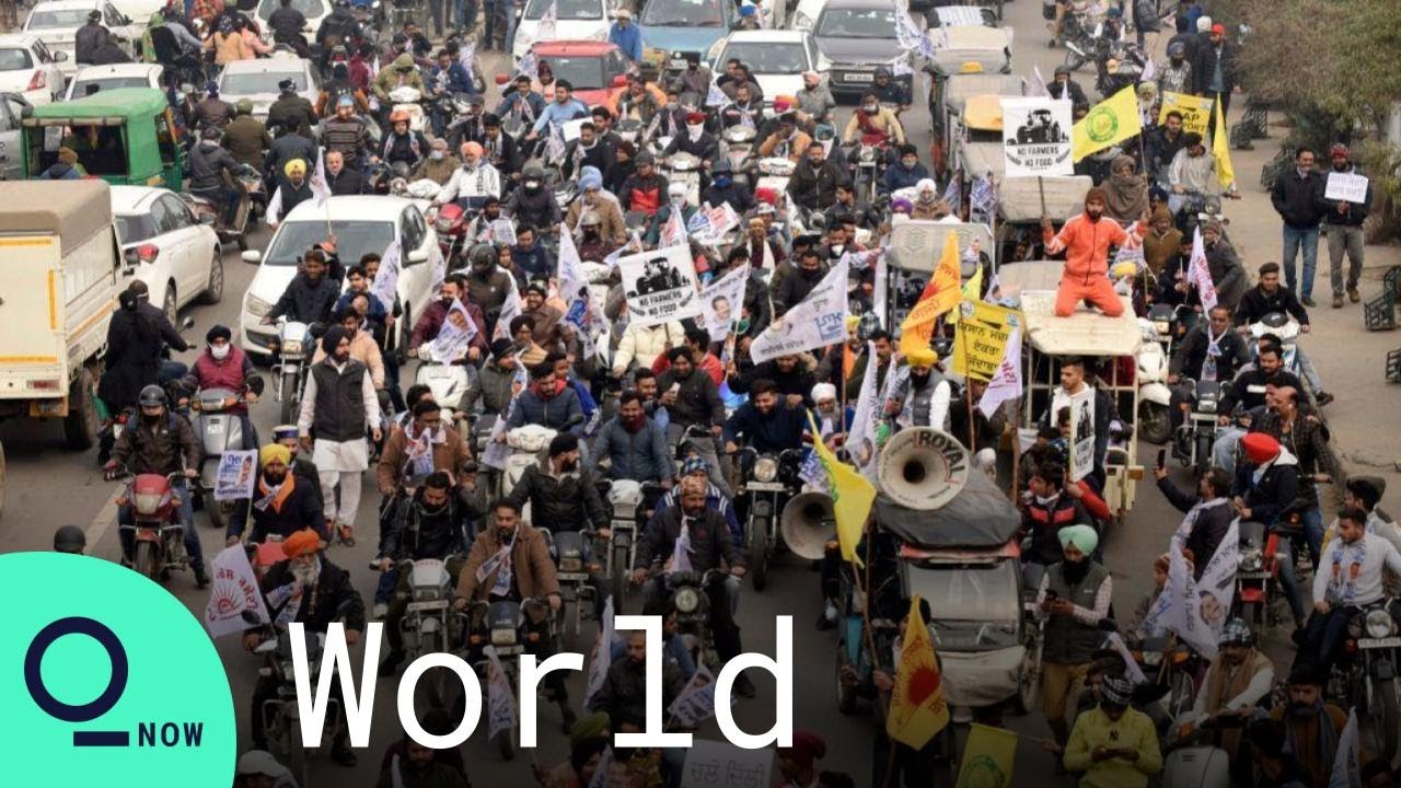 Police Use Water Cannons to Disperse Protests in India