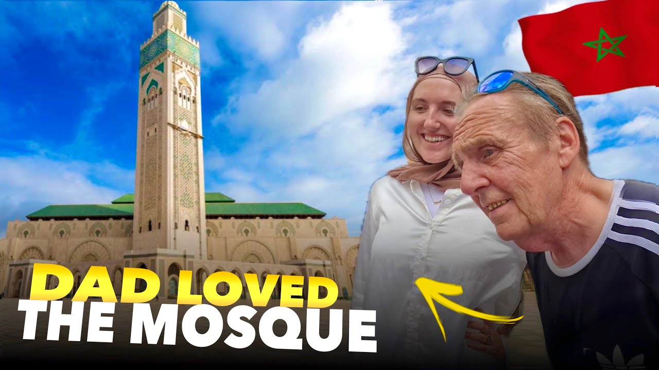 Dad looks inside a mosque for the first time in his life | Casablanca Morocco🇲🇦