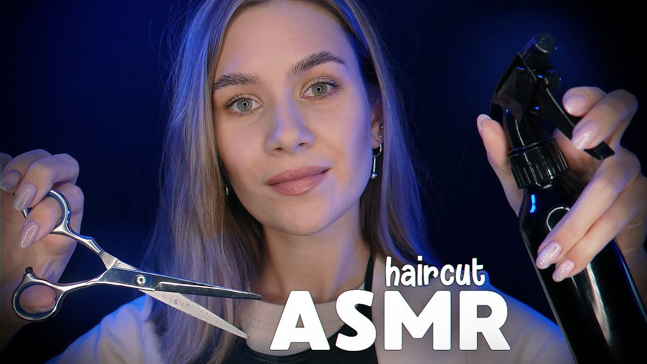 АСМР ТРИГГЕРНЫЙ ПАРИКМАХЕР, СТРИЖКА, ЗВУКИ ВОЛОС, ASMR HAIRDRESSER, HAIRCUT ROLEPLAY, HAIR BRUSHING