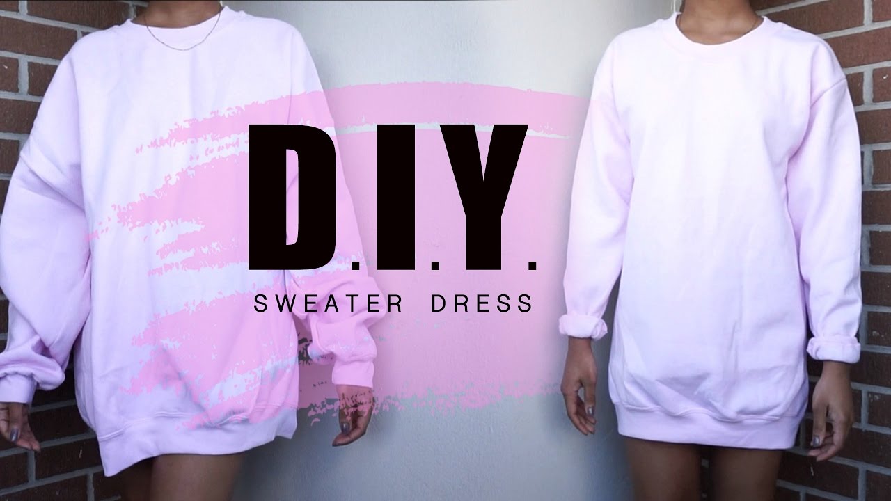 Summer DIY |  Oversized Crewneck to Sweater Dress