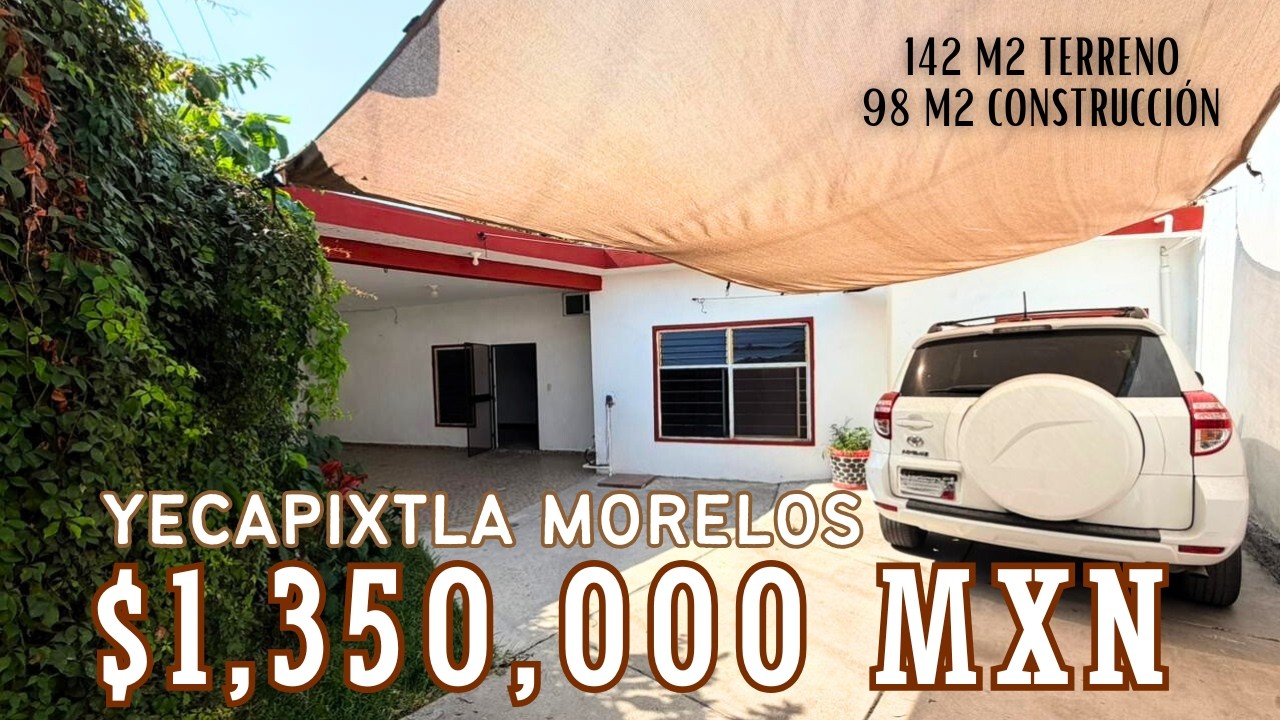 ‼️ REMATO CASA de 1 nivel en YECAPIXTLA MORELOS 🏡 Ubicada en Avenida principal