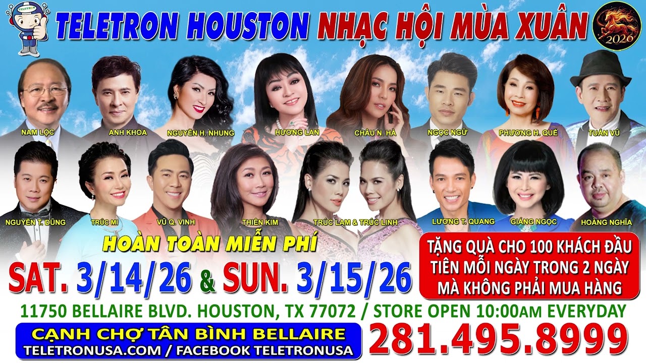 TELETRON HOUSTON SHOW NHẠC HỘI M&Ugrave;A XU&Acirc;N 2026
