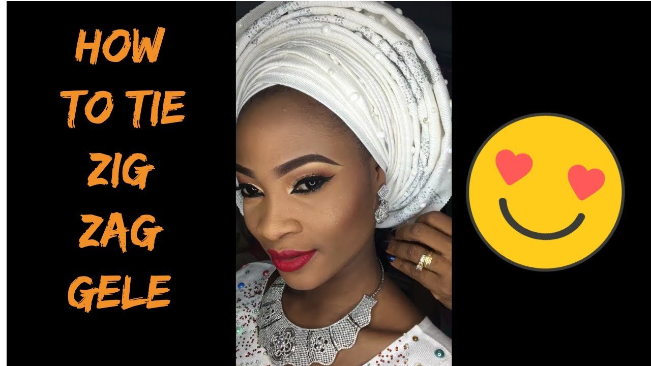 How to tie zig zag gele | head wrap in 5 minutes
