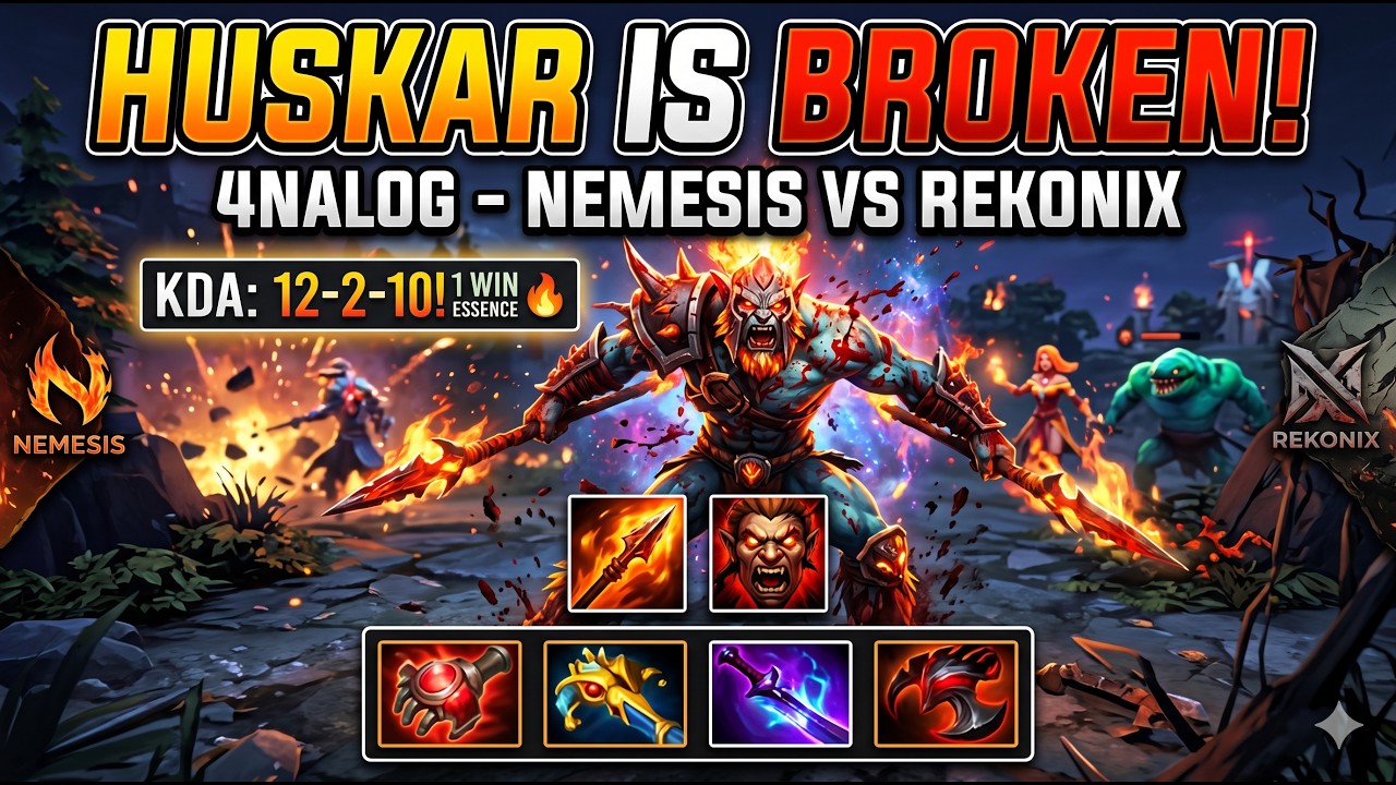 🔥 How 4NALOG DOMINATED with Huskar! (12-2-10) | Dota 2 7.41B Pro Gameplay TEAM NEMESIS VS REKONIX 🔥