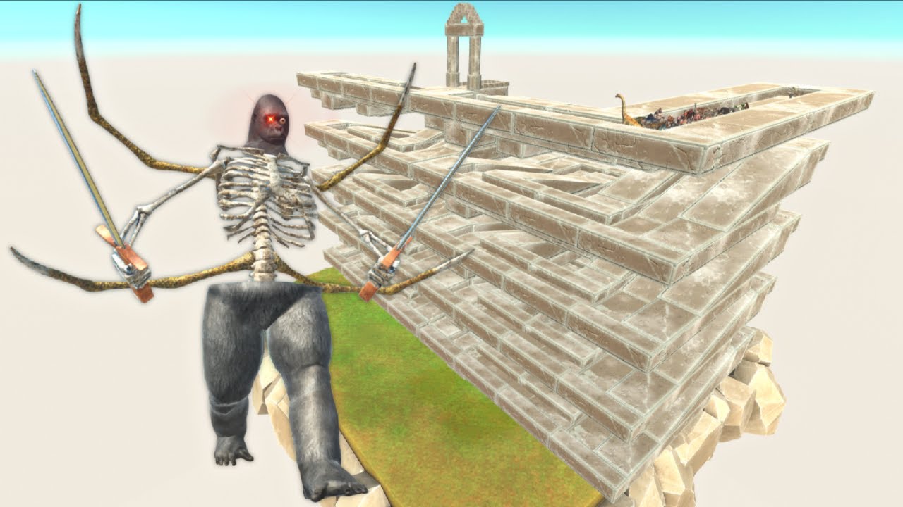ESCAPE FROM SKELETON APES - LAST SURVIVOR - Animal Revolt Battle Simulator