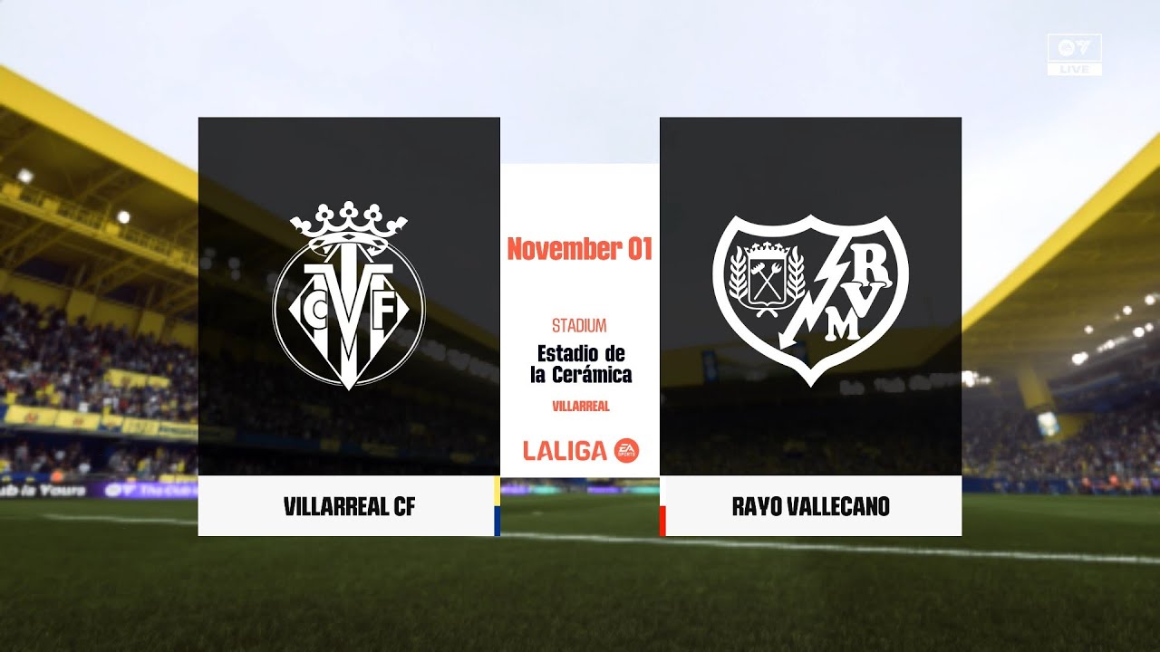 VILLARREAL vs RAYO VALLECANO ⚽ LaLiga 2025/26 Matchday 11 🟩 AI Simulation | Full Match