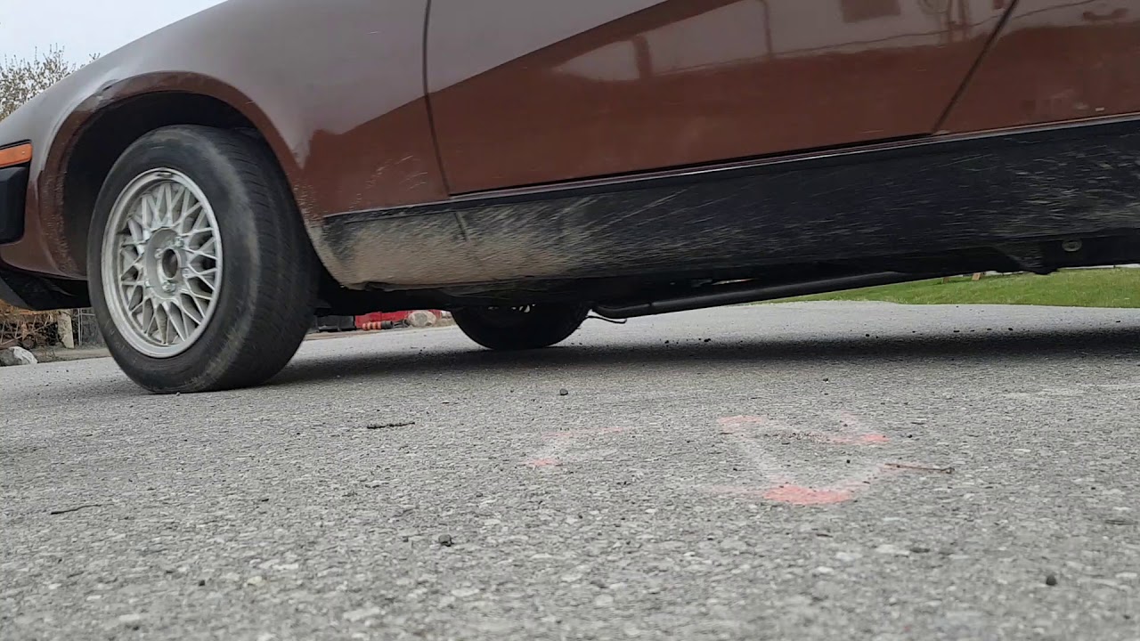 Testing the sound of the exhaust. TR7