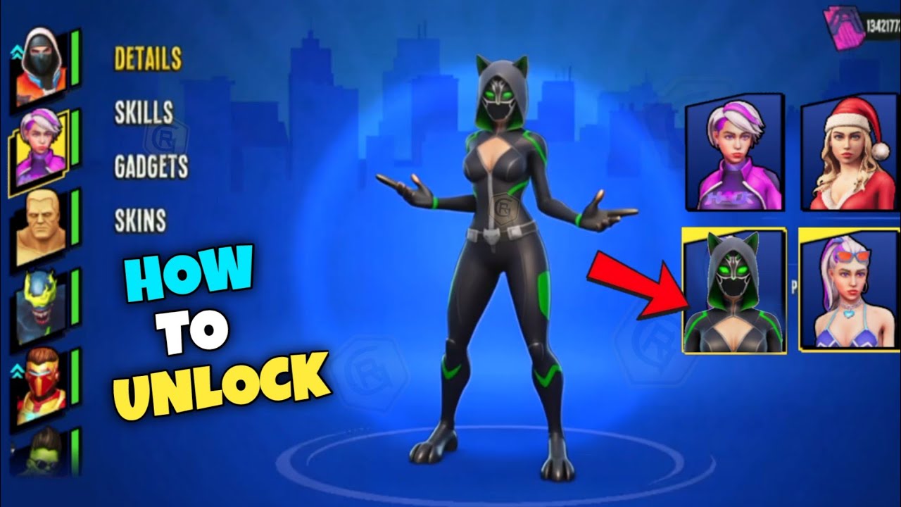 Hacker girl black cat skin unlock spider fighter 3 game mein