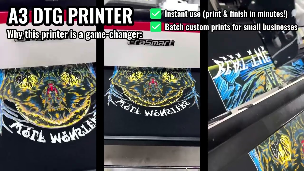 Directly print on any color t shirts #erasmart #dtgprinting #SmallBusiness #tshirtprinting