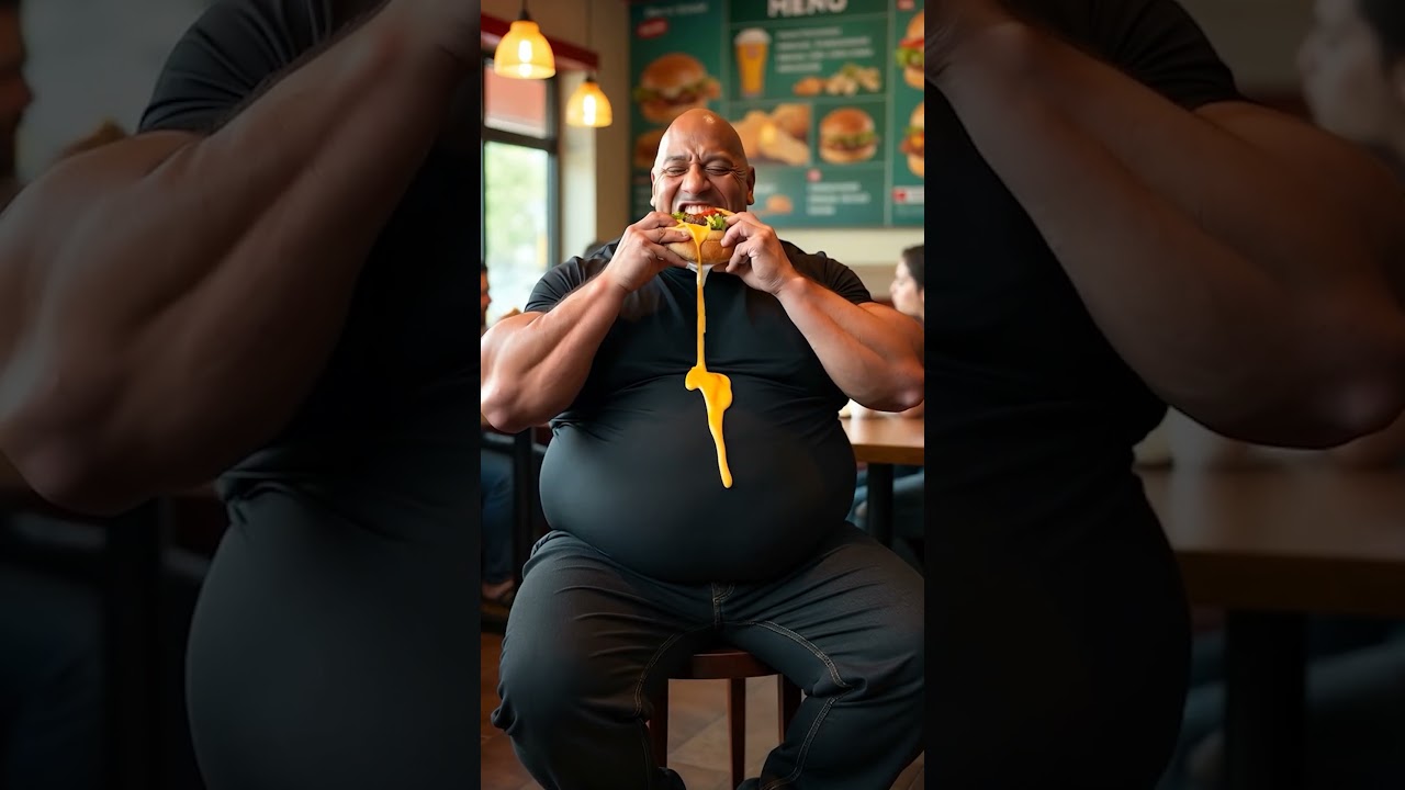 Fat Rock Eating Burger #messytv #rock #burger
