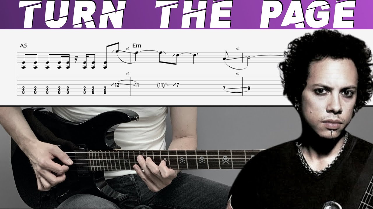 METALLICA - TURN THE PAGE (Guitar cover with TAB | Lesson)