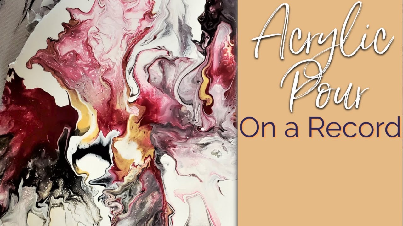 Acrylic Pouring on Vinyl Records Series | Gorgeous Dutch Pour Technique | Vinyl Record Clock #13
