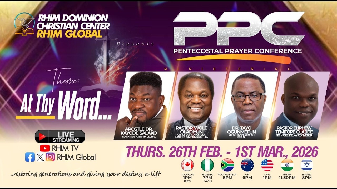 PENTECOSTAL PRAYER CONFERENCE (PPC 2026) || DAY 4 || AT THY WORD || RHIM GLOBAL || 1ST MARCH 2026