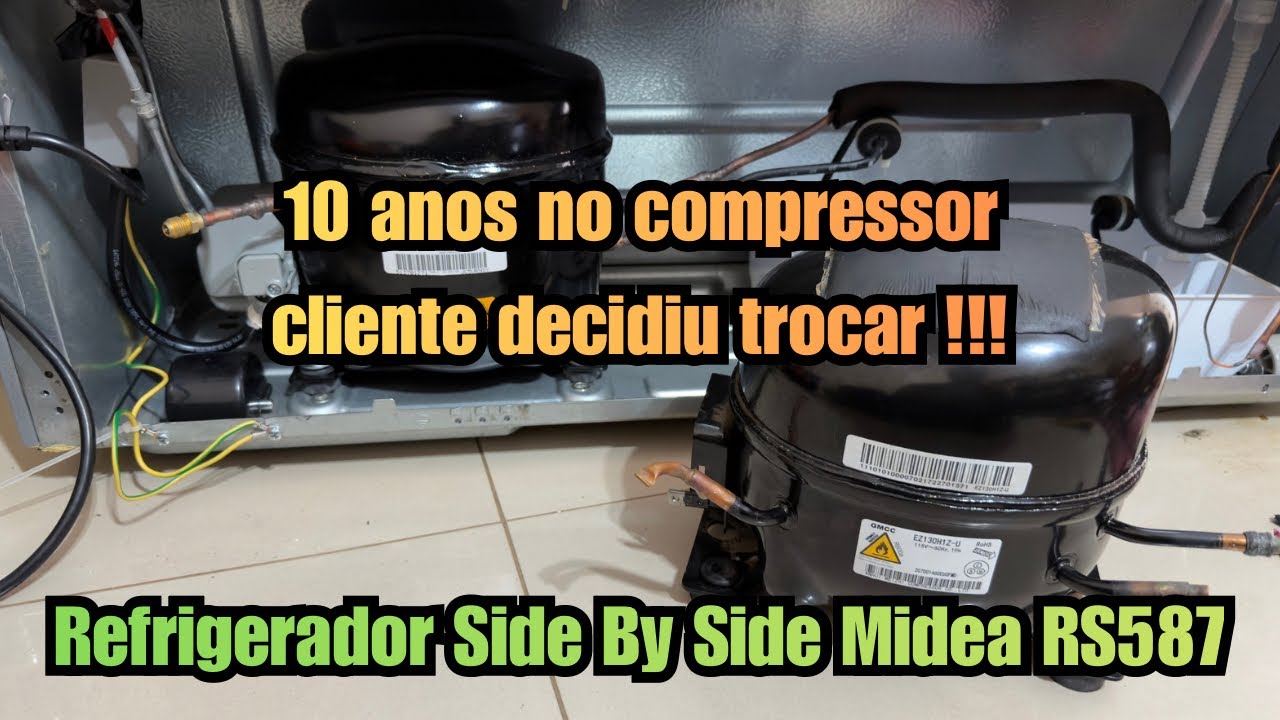 Refrigerador Side By Side Midea MD-RS587 - Conceito dos 10 Anos de Compressor