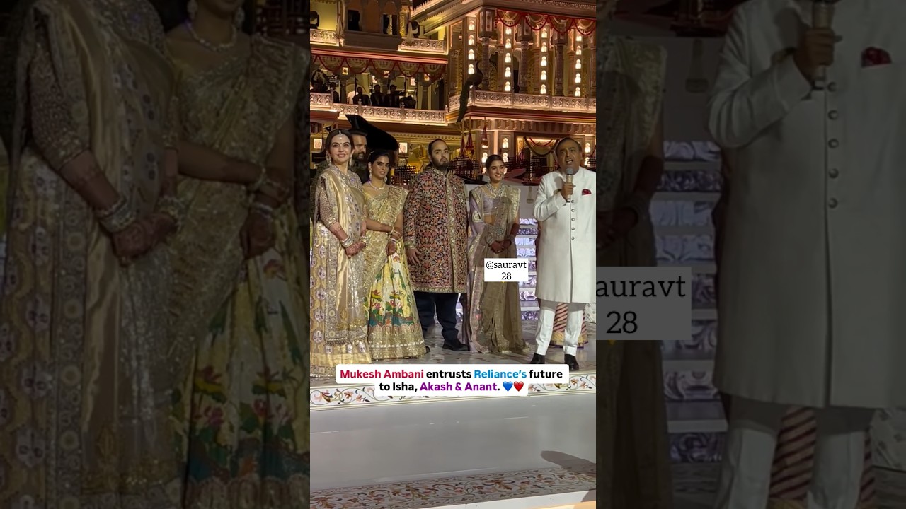 Mukesh Ambani hands over Reliance to his heirs Akash, Isha & Anant and asks for support|