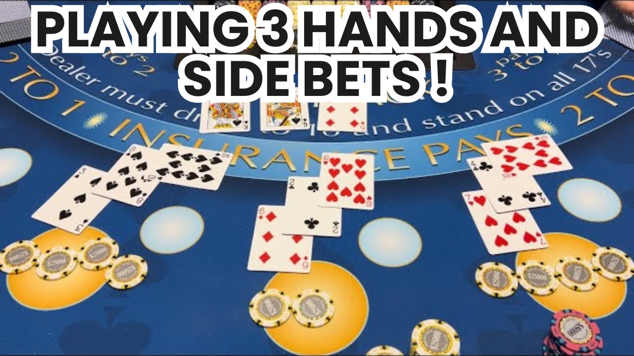 Blackjack | $550,000 Buy In | SUPER High Limit Win! Playing Three Hands $25K Each With Side Bets!