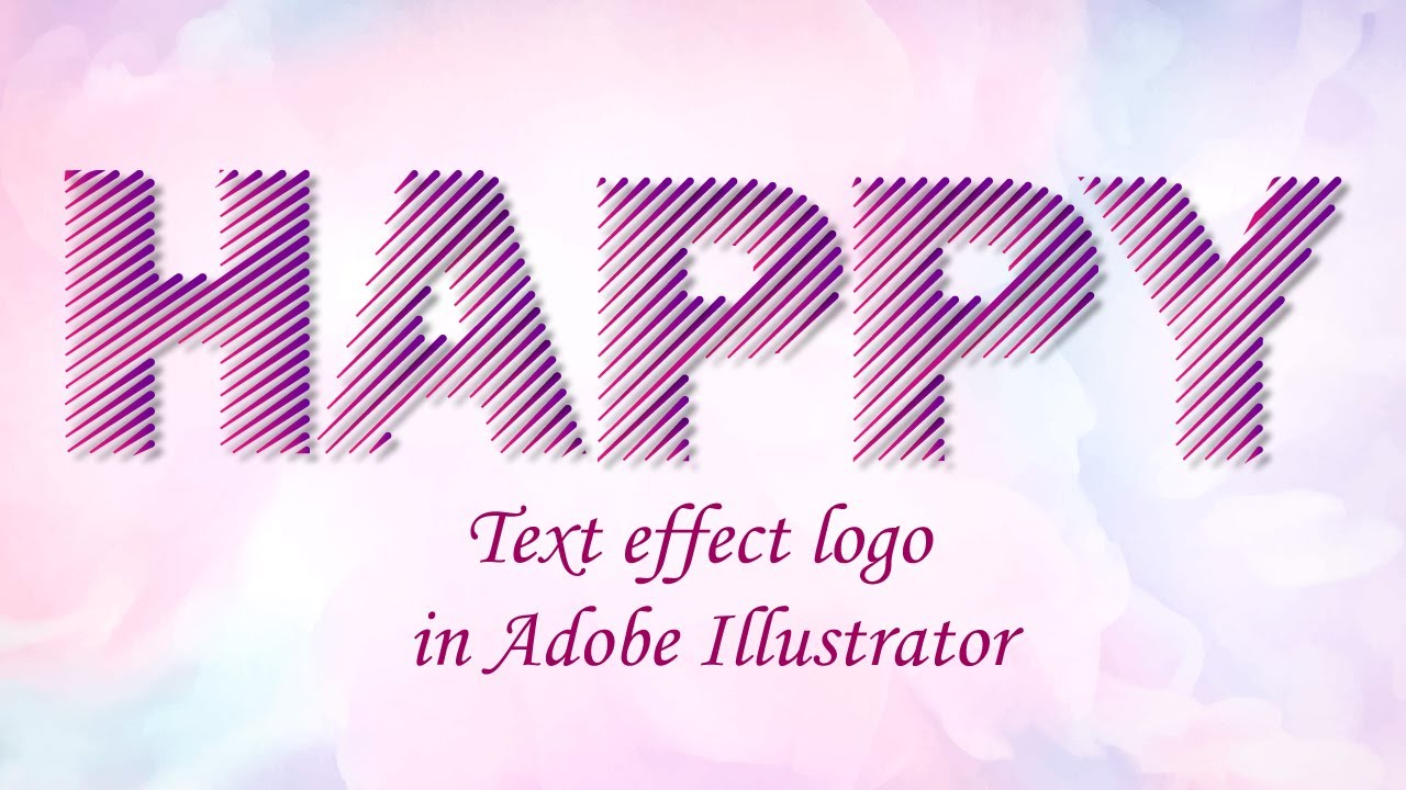 How to create a needle Text Effect in illustrator || Adobe Illustrator Tutorials