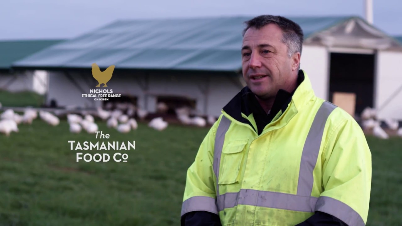 Why is Tasmania an ideal location for farming free range chicken?