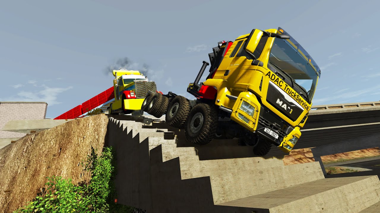 Cars vs Stairs #5 | BeamNG.DRIVE