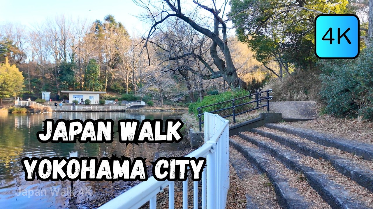 [Japan Walk 4K] japan walking tour in yokohama city afternoon park | japan4k60fps