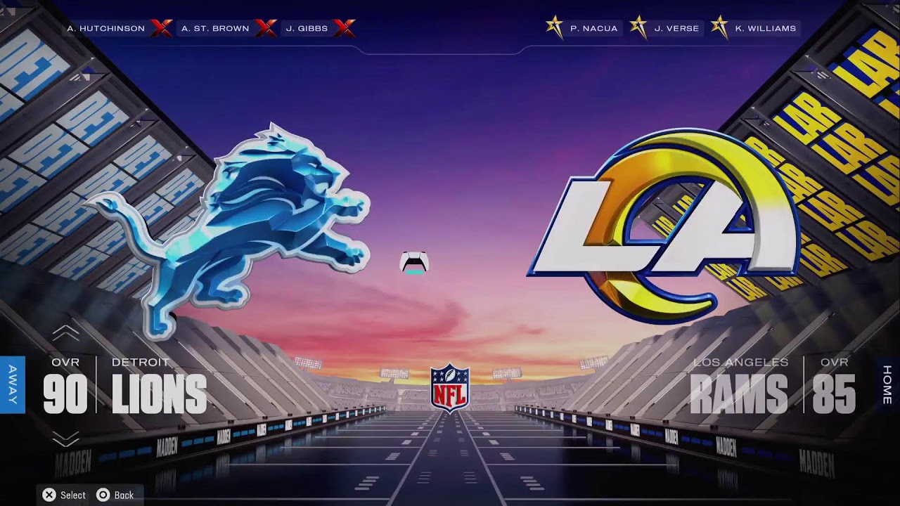 Madden 26 Headcoach Dynasty DETROIT LIONS Year 1