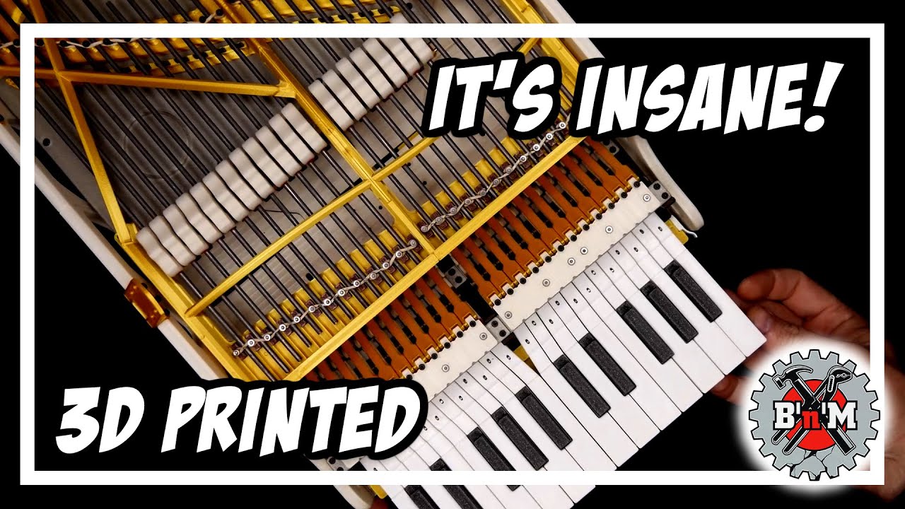 How It's Made - Insane 3D Printed Grand Piano Build