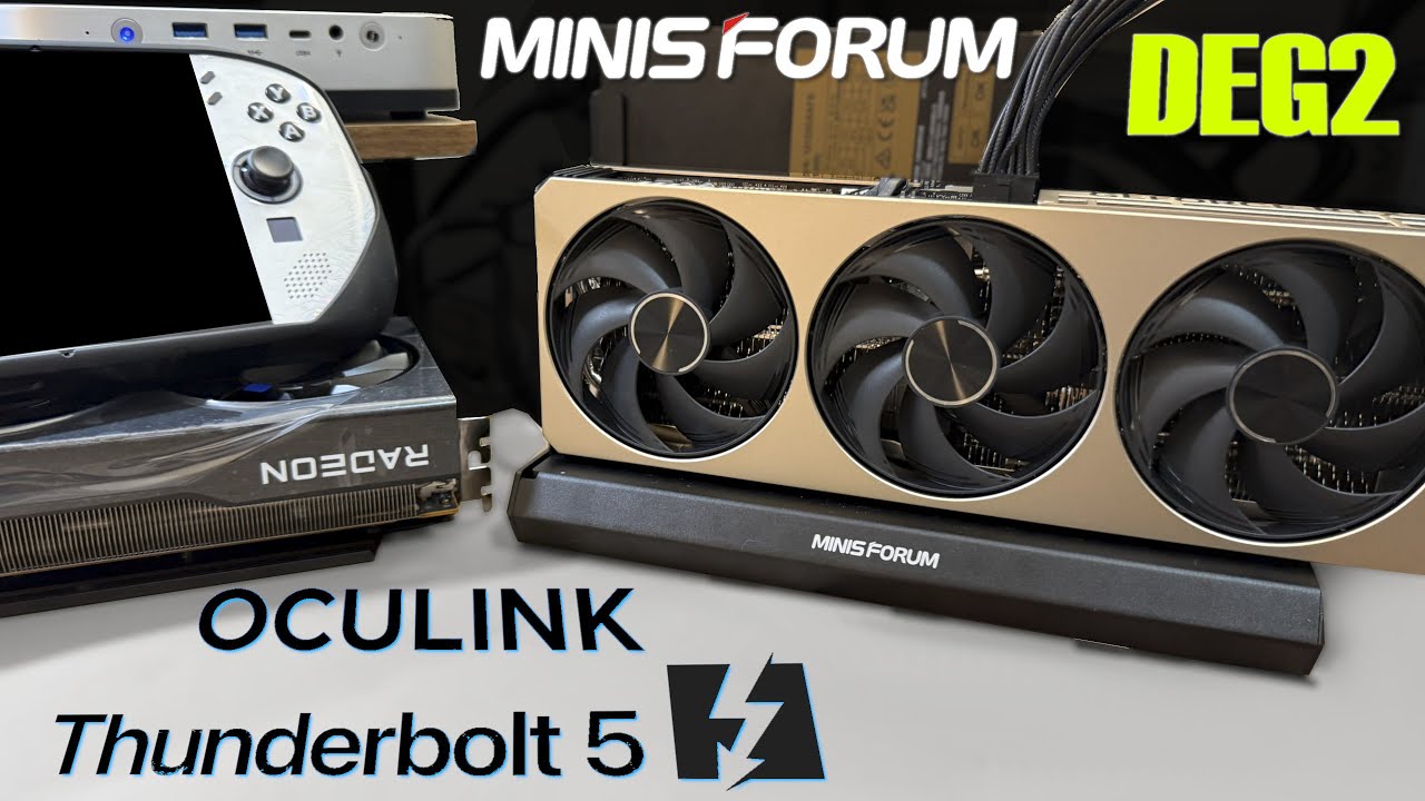 Minisforum DEG2 eGPU Dock - OcuLink & Thunderbolt 5 & m.2 SSD Support!