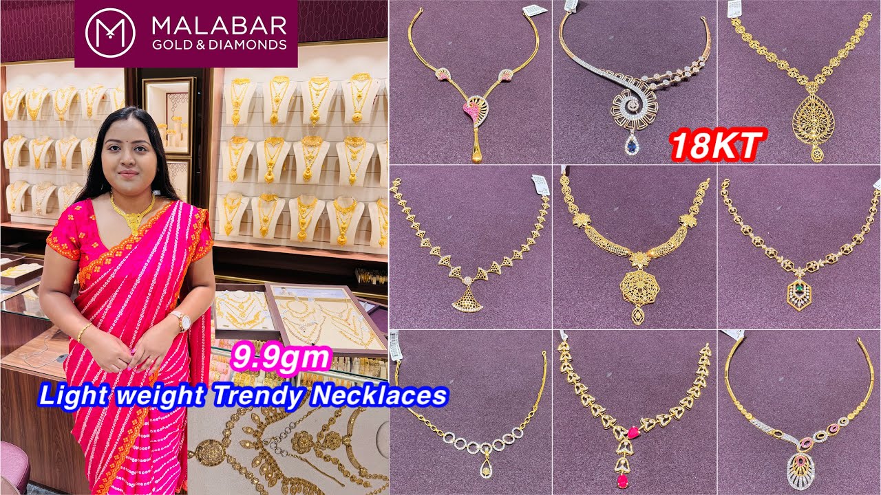 Just 9.9gm😱Light weight 18KT & 22KT super stylish gold necklace Designs | Modern design Necklaces✨