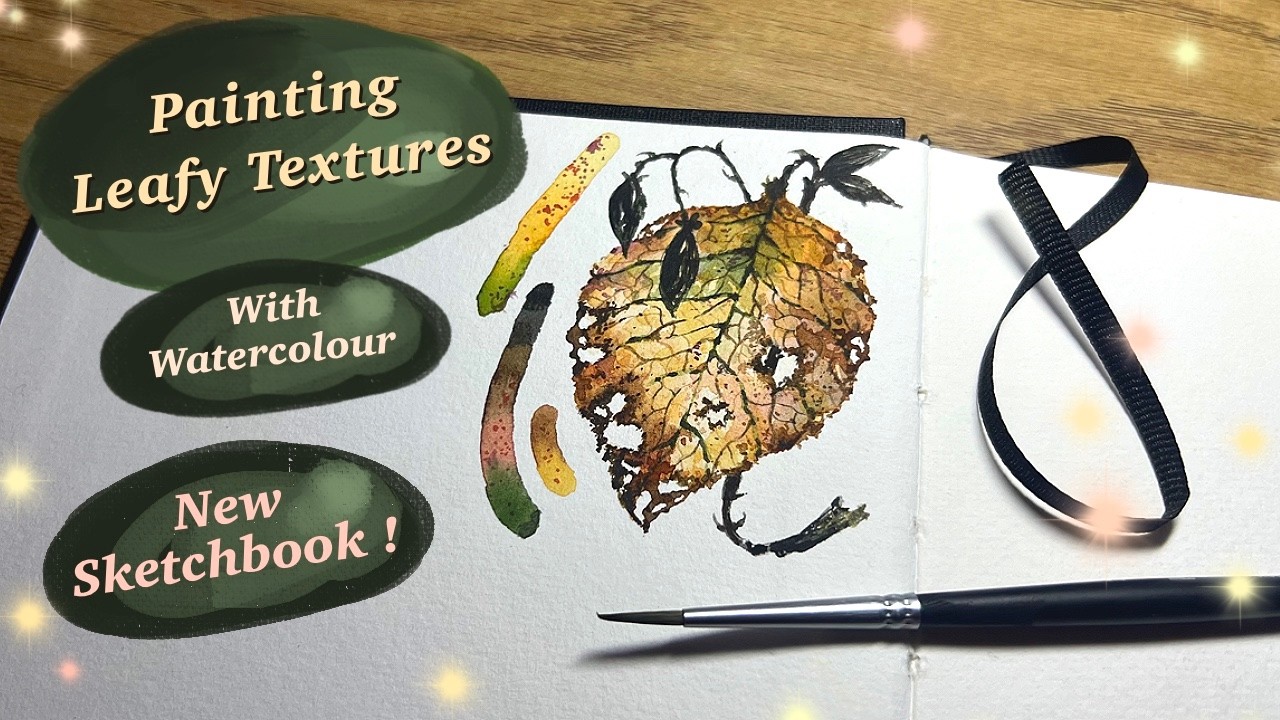 Painting Leafy Textures With Watercolour ~ New Sketchbook ☺️