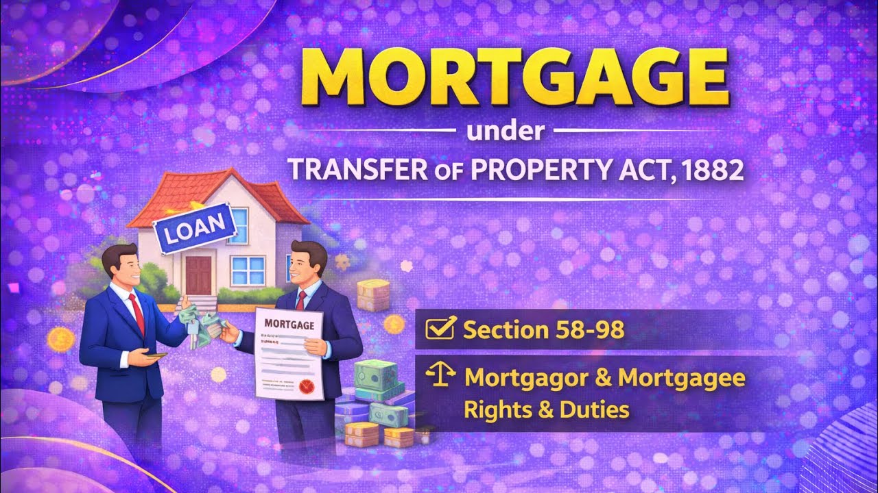 Mortgage under Transfer of Property Act, 1882 | Section 58–77 | Types, Rights & Examples