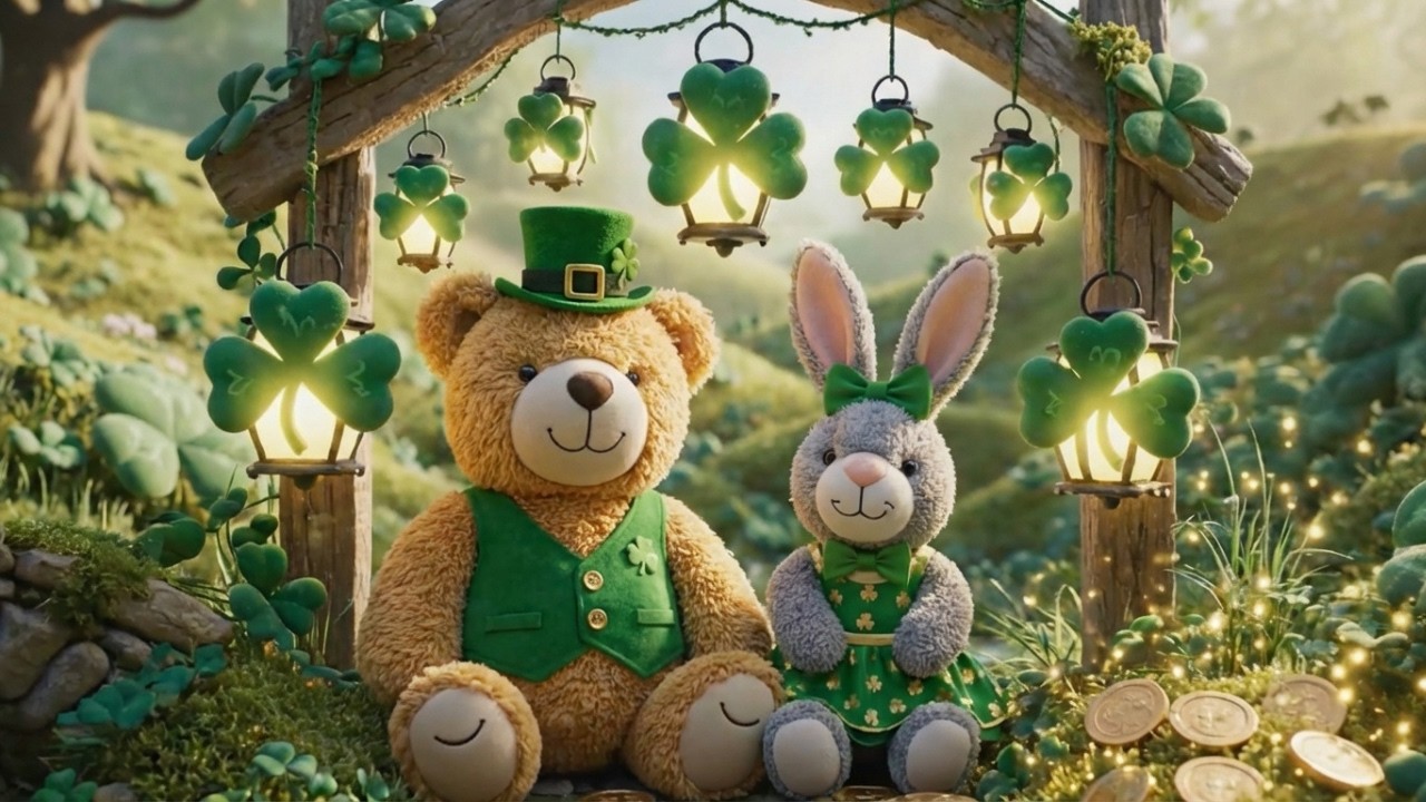 ☘️ 2026 St. Patrick's Day Ambience | Cozy Irish Plush World | Relaxing Celtic Music | 3 Hours
