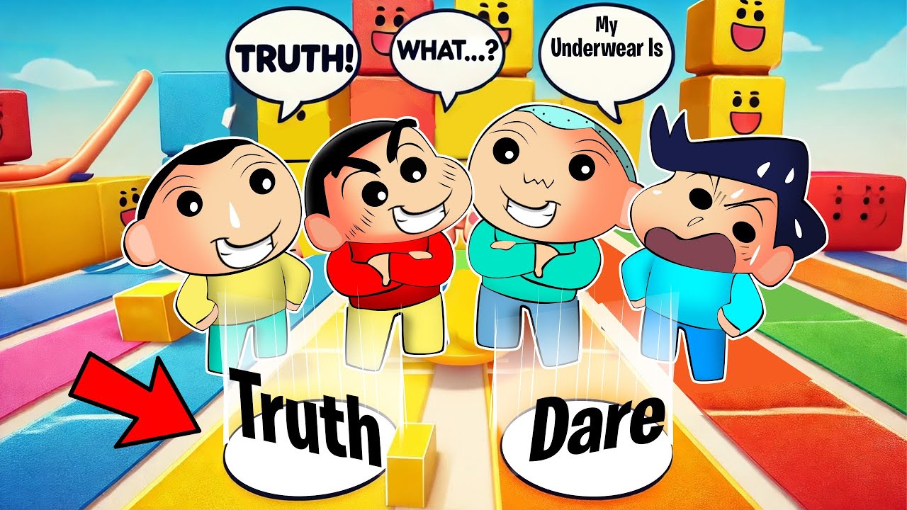 Shinchan Playing Truth Or Dare Challenge In Stumble Guys 😱 | Shinchan Stumble Guys | Funny Game 😂