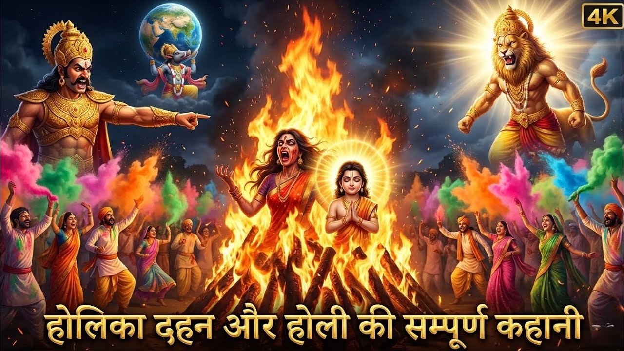 होलिका दहन का रहस्य 🔥 प्रह्लाद को आग क्यों नहीं जला सकी?