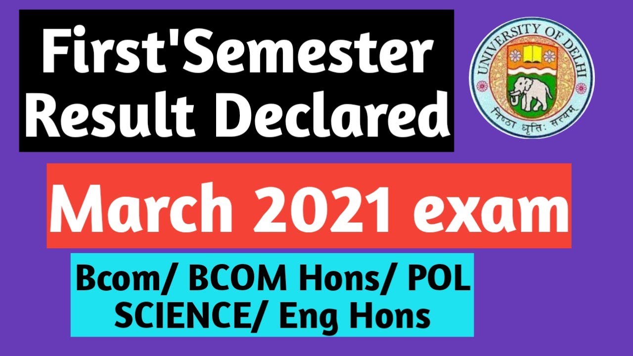 Sol First'semester result Declared 2021 - Du sol first semester result 2021