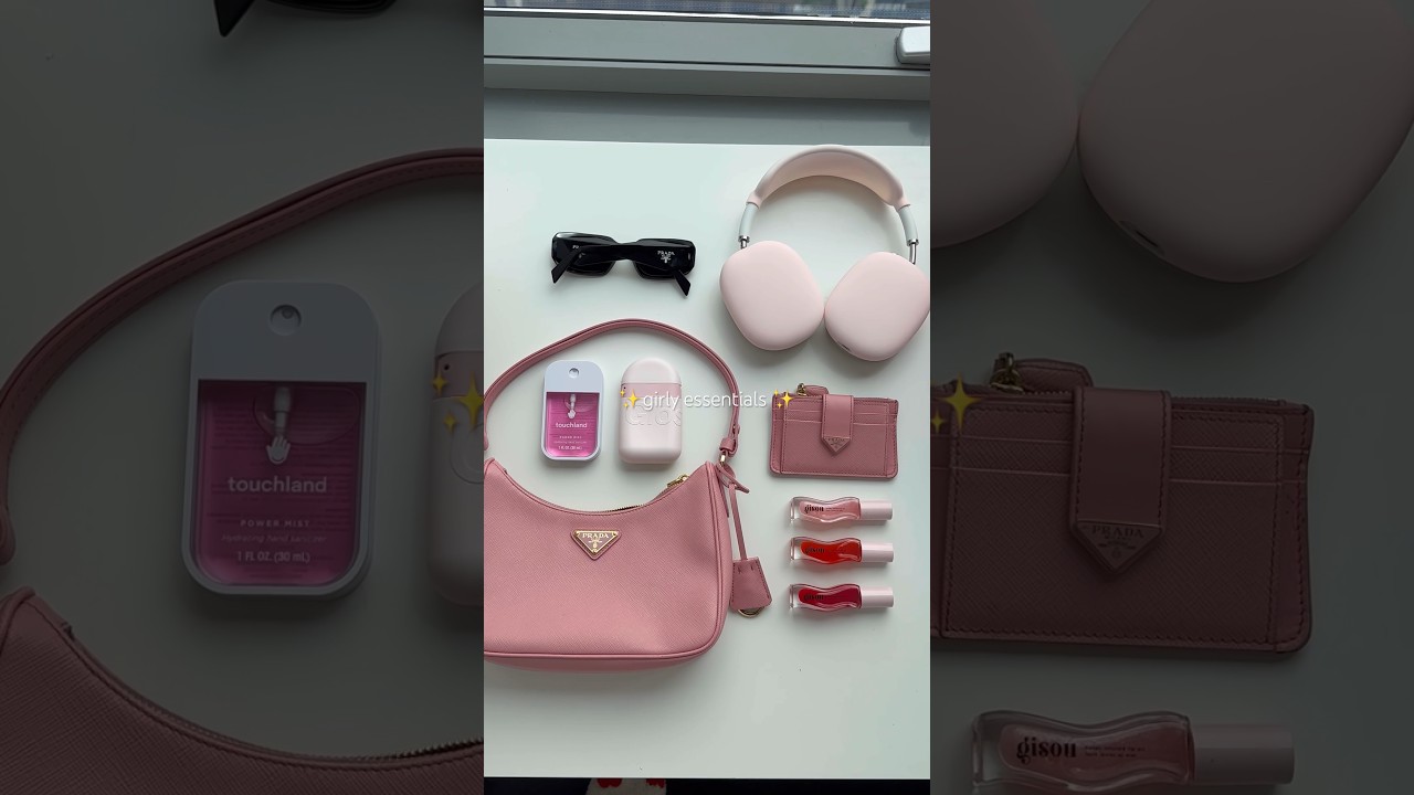 girly essentials 🌸✨🫶🏼 #aesthetic #skincare #grwm #asmr
