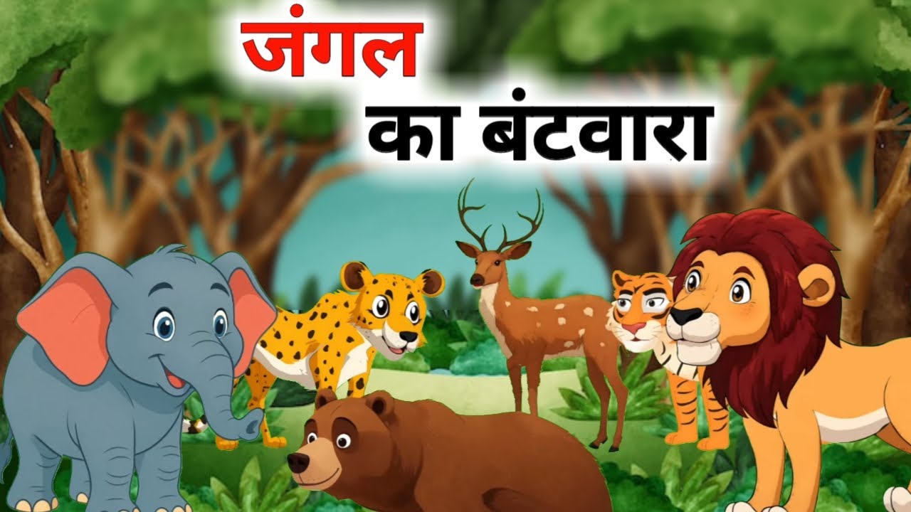 जंगल का बंटवारा | Jungle Ka Batwara | Hindi Kahani | Animals Story | Cartoon Story