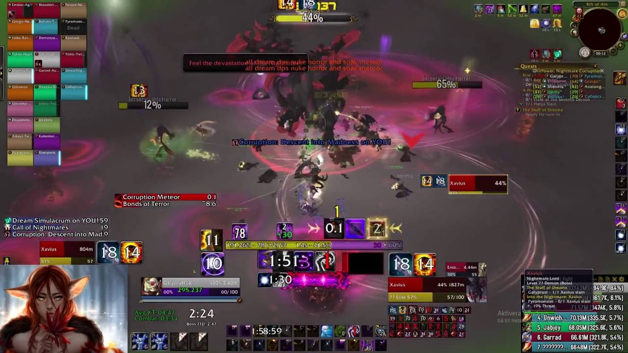 Xavius Heroic rank 1 - Shadow Priest - 1.3mil dps