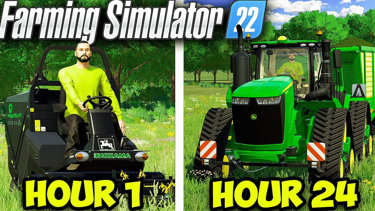 MEGA Challenge from $0 on FLAT MAP #1 | Farming Simulator 2022 timelapse