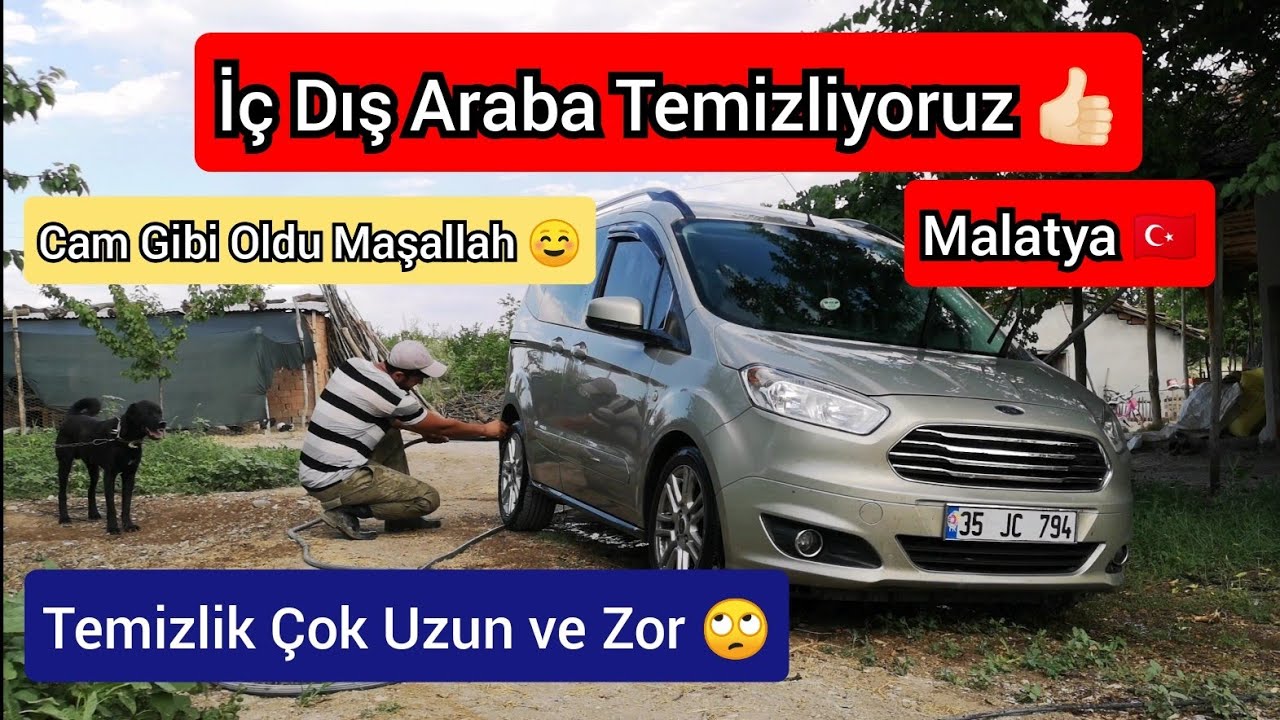 İç Dış Araba Temizliği 👍🏻 | Temiz Oldu Maşallah ☺️| #fordcourier #courier #malatya #aractemizligi