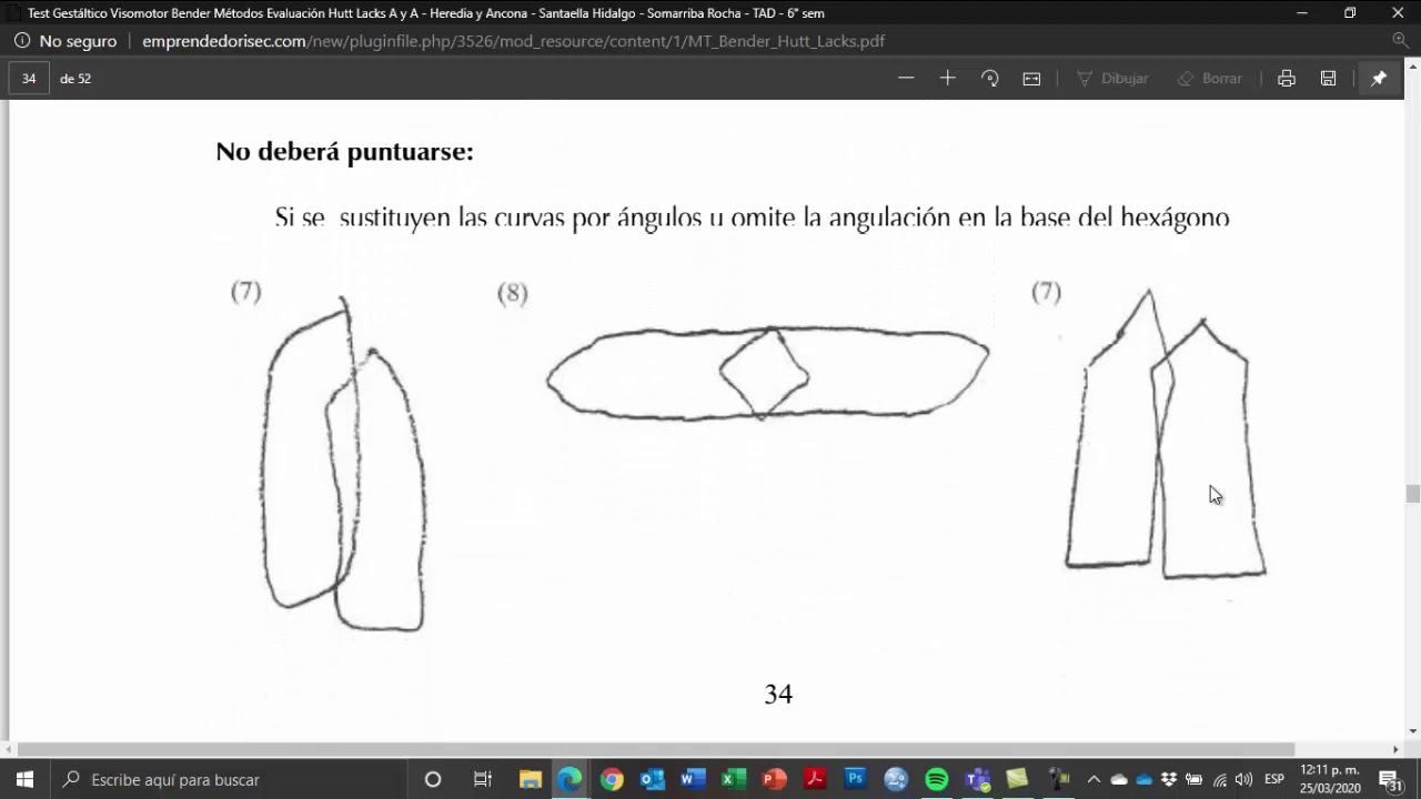 Test de Bender con el Sistema Hutt-Lacks