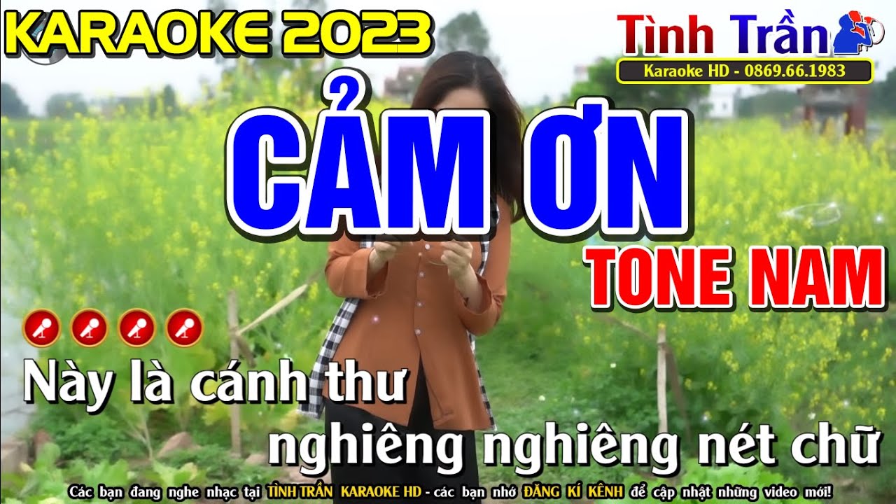 CẢM ƠN Karaoke Nhạc Sống Tone Nam ( BEAT CHUẨN ) - T&igrave;nh Trần Organ
