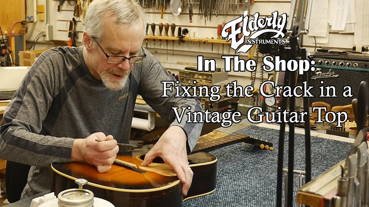 In The Shop: Fixing the Crack in a Vintage Guitar Top | Elderly Instruments