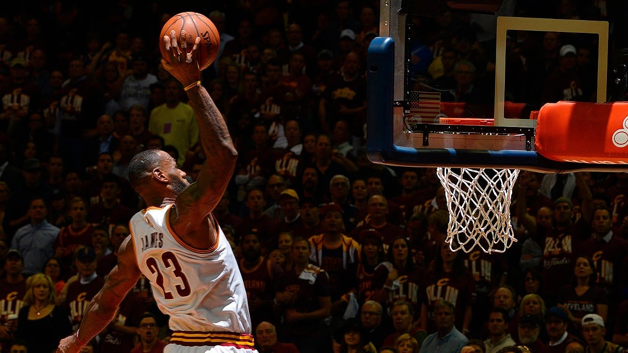 Lebron James Breaks the Glass with his Dunk!!
