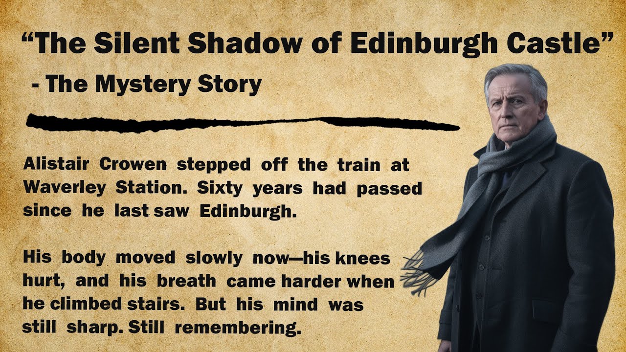 English Mystery Story for Listening: The Silent Shadow of Edinburgh Castle 🕵️ | Graded Reader ✅