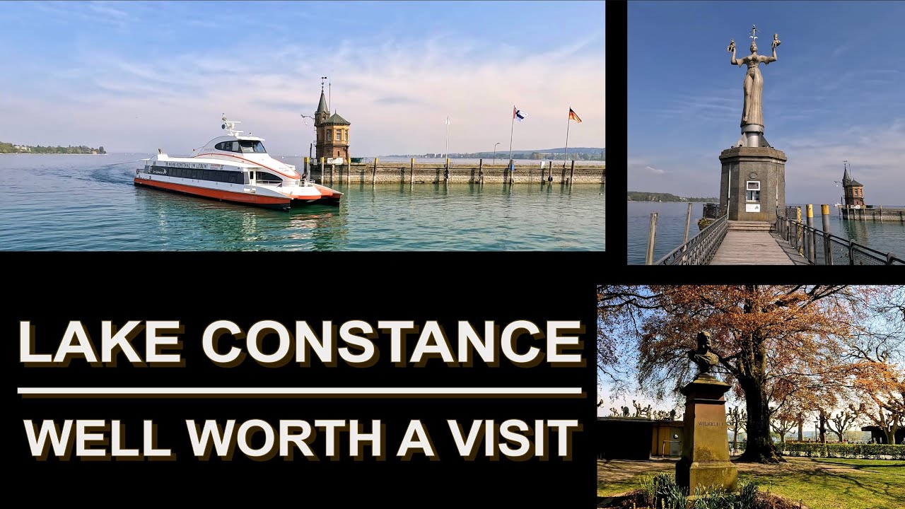 Constance - Largest city on Lake Constance - Recreation on the lake  Bodensee - Germany- Spring, 4K