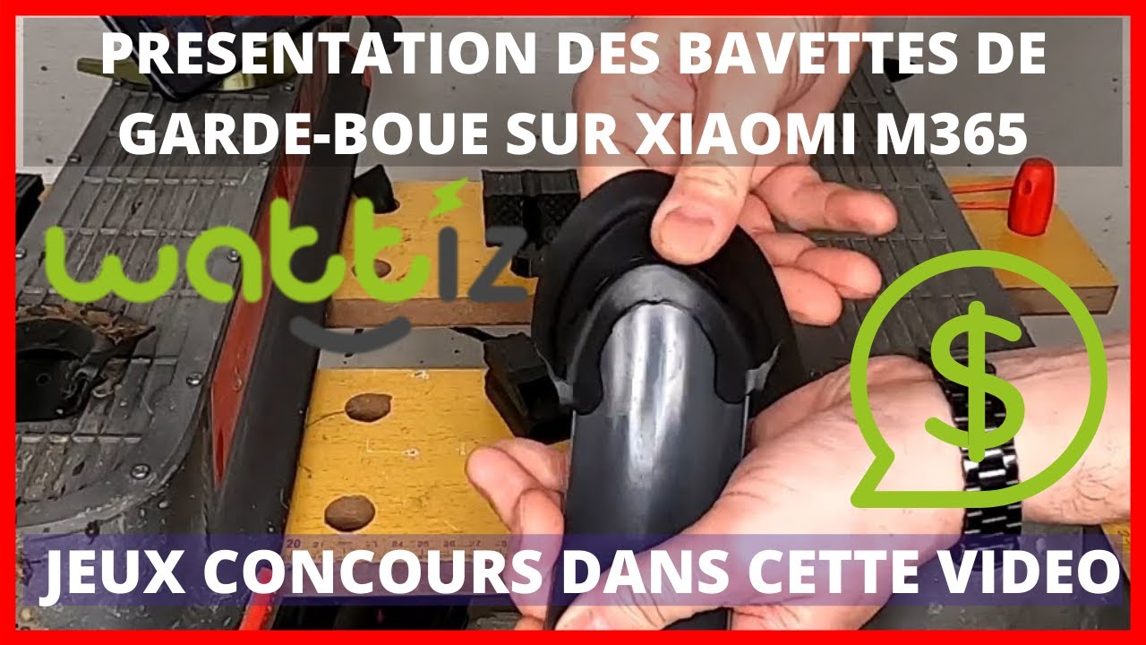 PRESENTATION DE L'EXTENTION (BAVETTE) DE GARDE BOUE SUR XIAOMI M365 #WATTIZ