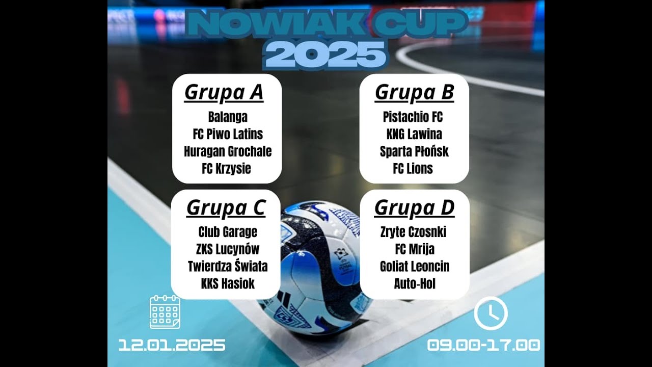 tv.nsk.pl LIVE-S Noworoczny Nowiak Cup 2025 o Puchar Burmistrza Nowy Dw&oacute;r Maz. 2025-01-12 9:00-17:00