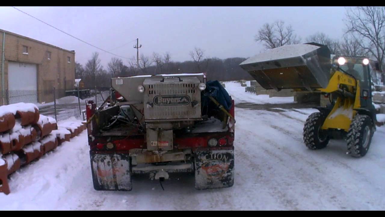 Front Loader Loading Salt