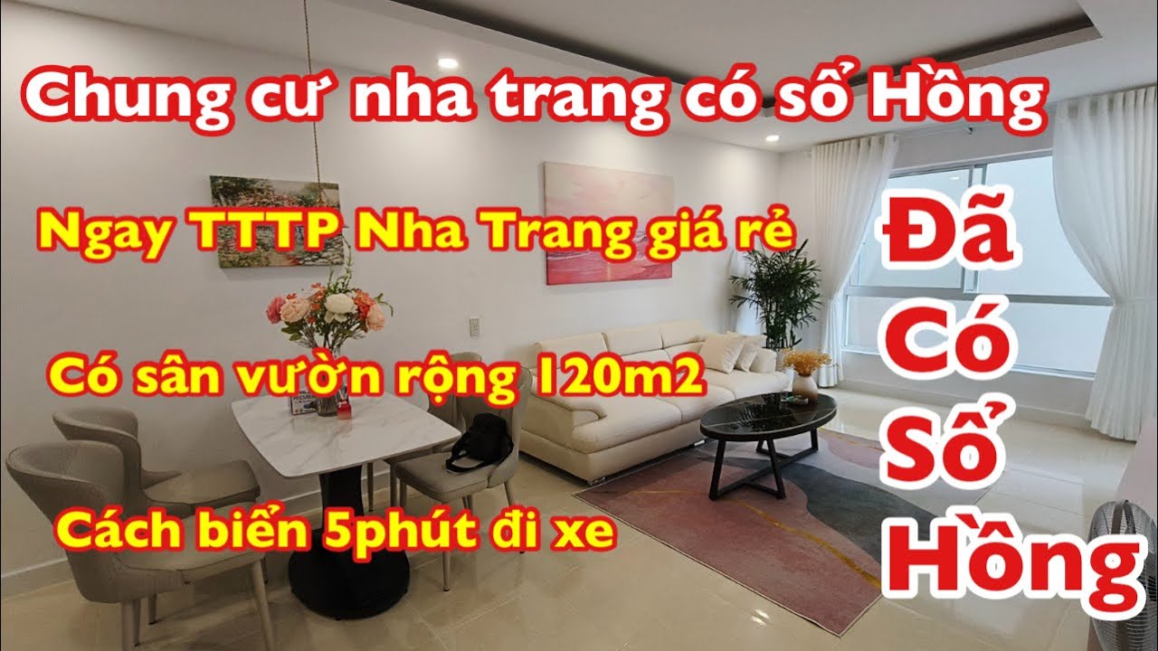 Chủ giảm 100 triệu Bán căn hộ biển nha trang đã có sổ Hồng