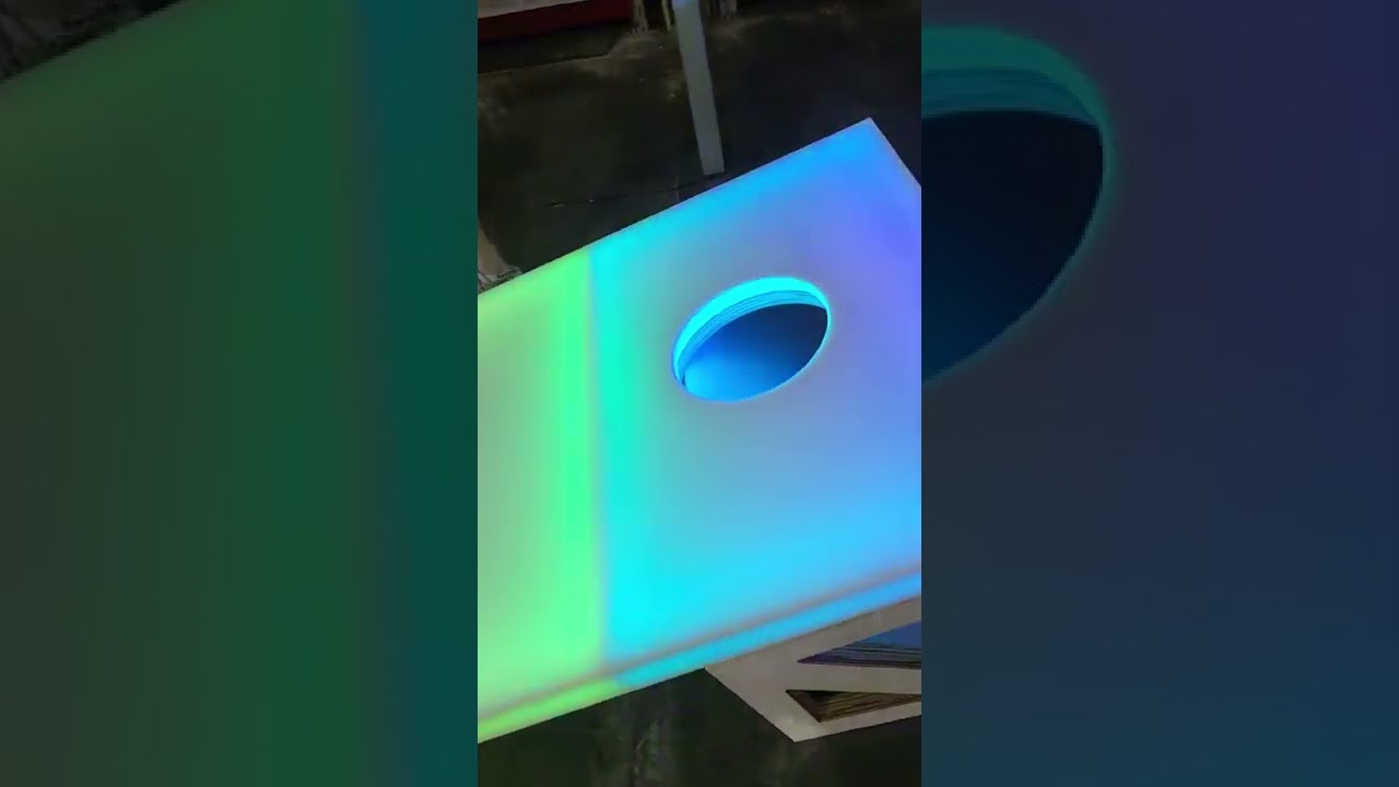 Giant three color LED cornhole boards